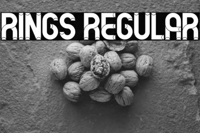 Rings Regular Font examples