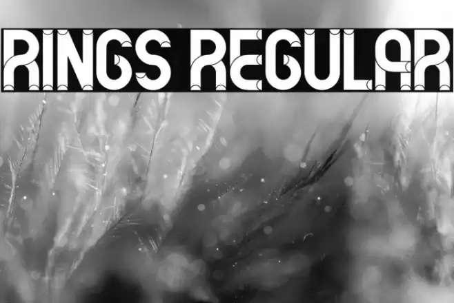 Rings Regular Font examples