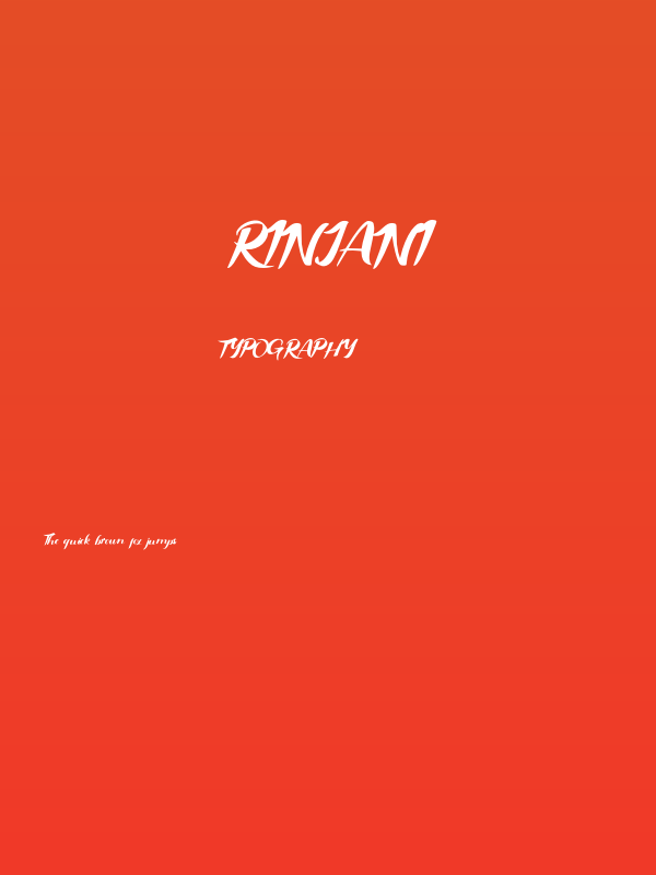 Rinjani Poster
