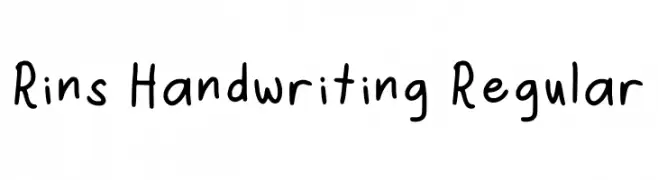 Rins Handwriting Regular  नि: शुल्क फ़ॉन्ट्स डाउनलोड