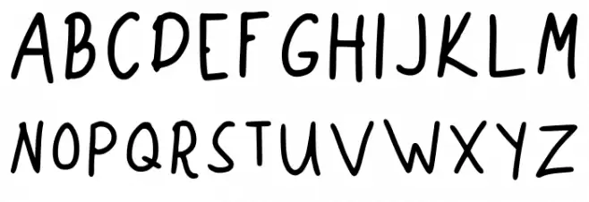 Rins Handwriting Regular Font UPPERCASE