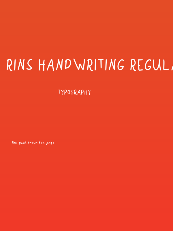 Rins Handwriting Regular Poster