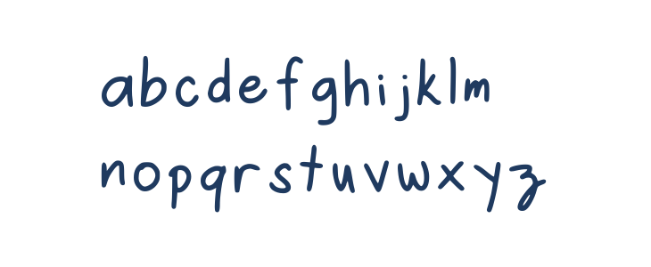 Rins Handwriting Regular Lowercase