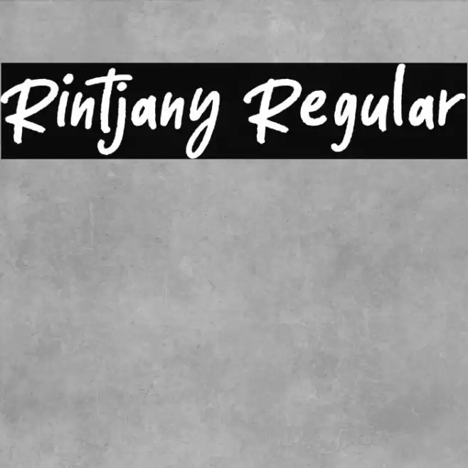 Rintjany Regular Font examples
