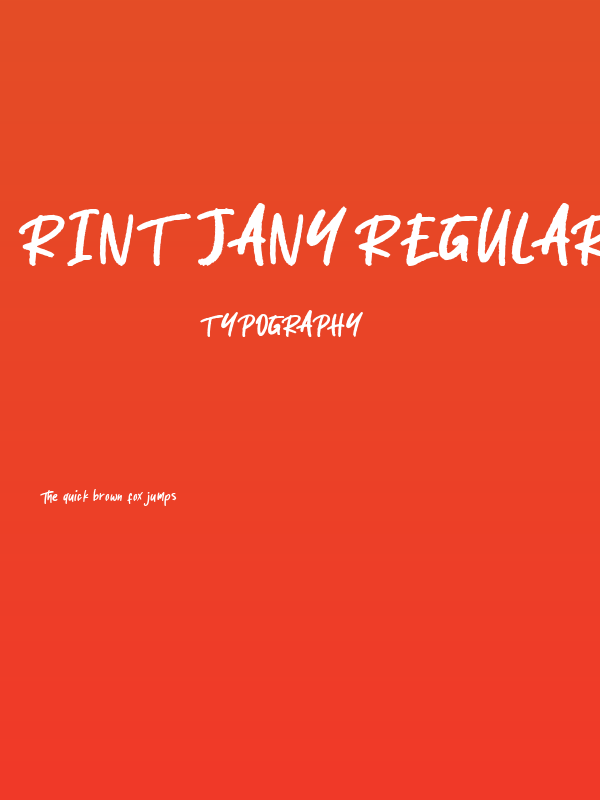 Rintjany Regular Poster