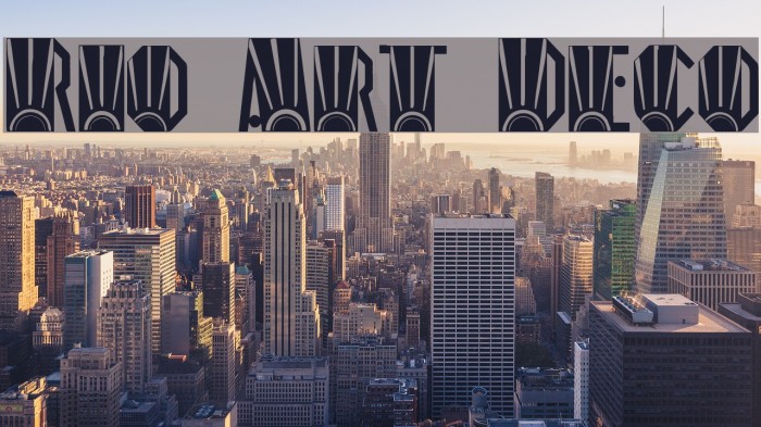 Rio Art Deco Font examples