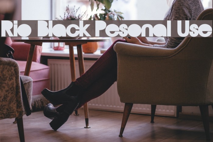 Rio Black Pesonal Use Font examples