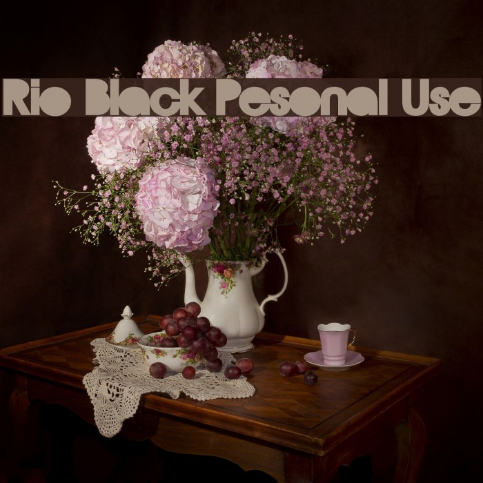 Rio Black Pesonal Use Font examples