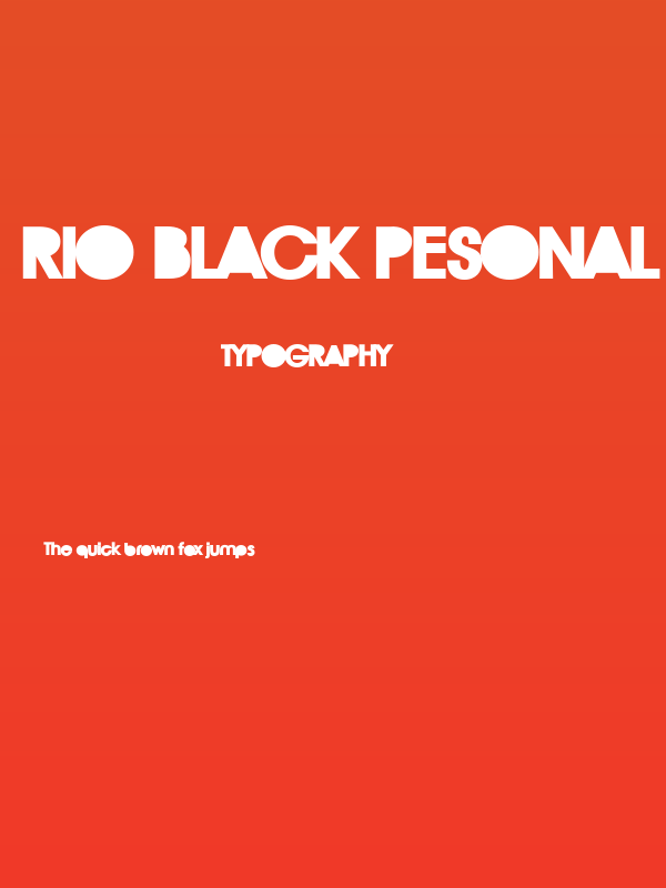 Rio Black Pesonal Use Poster