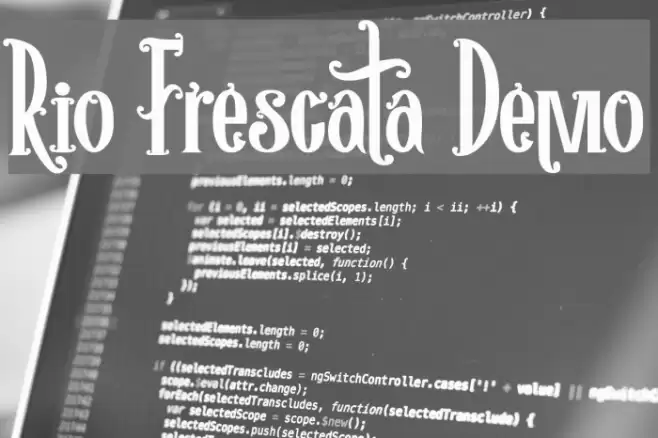 Rio Frescata Demo Font examples