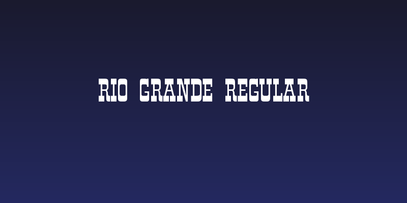 Rio Grande Regular Social Header