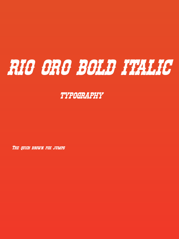 Rio Oro Bold Italic Poster