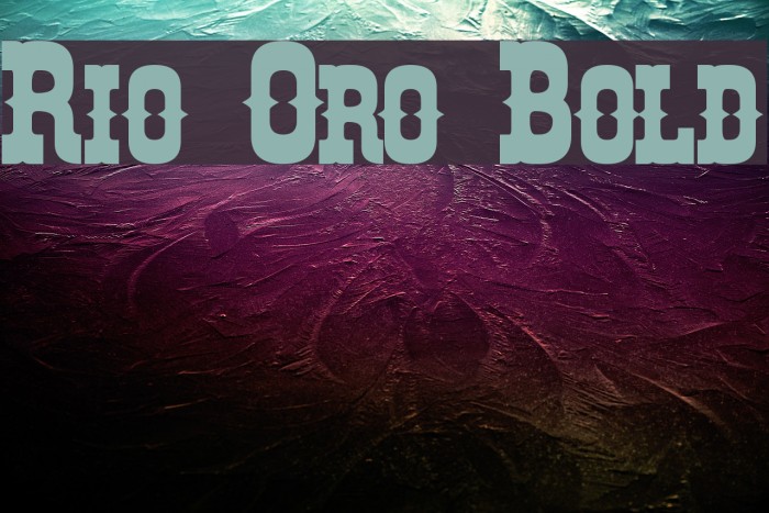 Rio Oro Bold Font examples