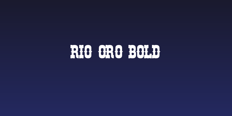 Rio Oro Bold Social Header