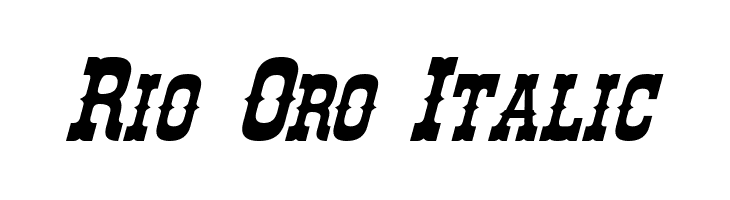 Rio Oro Italic Font