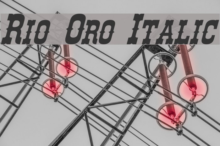 Rio Oro Italic Font examples