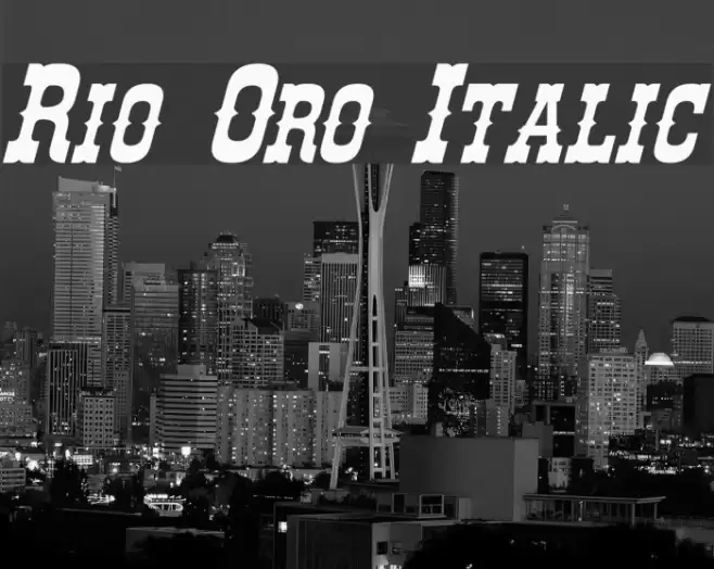 Rio Oro Italic Font examples