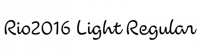 Rio2016 Light Regular  font caratteri gratis