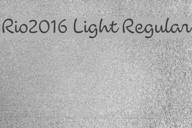 Rio2016 Light Regular फ़ॉन्ट examples