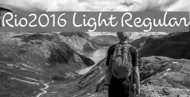 Rio2016 Light Regular फ़ॉन्ट examples