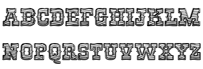 RioGrande Striped Bold Font LOWERCASE
