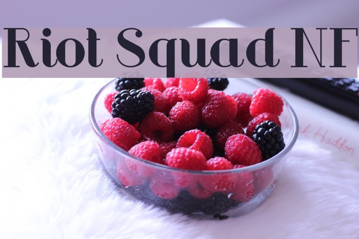 Riot Squad NF Caratteri examples