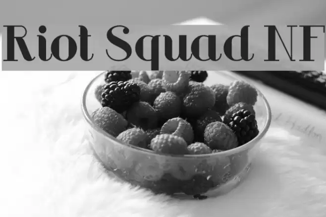 Riot Squad NF Caratteri examples