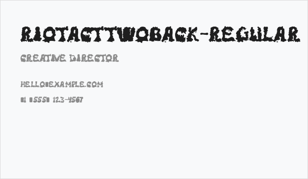 RiotActTwoBack-Regular Business Card