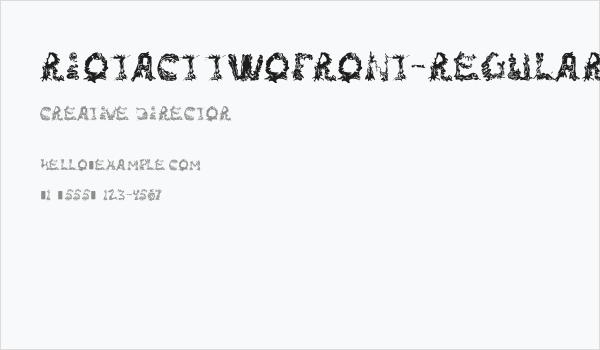 RiotActTwoFront-Regular Business Card