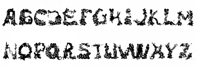 RiotActTwoFront-Regular Schriftart Kleinbuchstaben