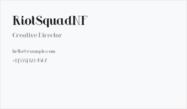 RiotSquadNF Business Card