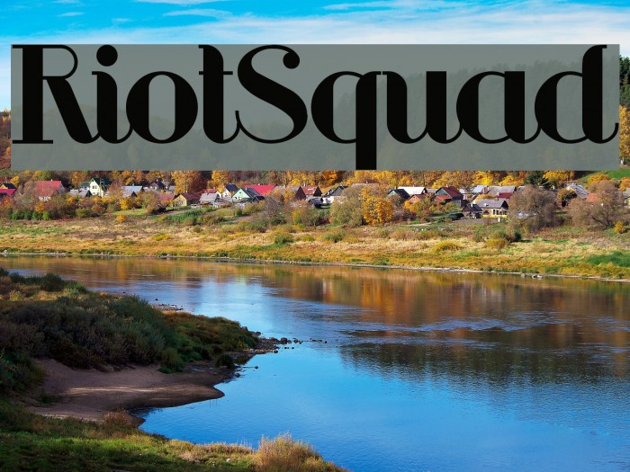 RiotSquad Font examples