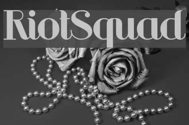 RiotSquad Schriftart examples