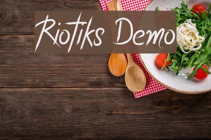 Riotiks Demo फ़ॉन्ट examples