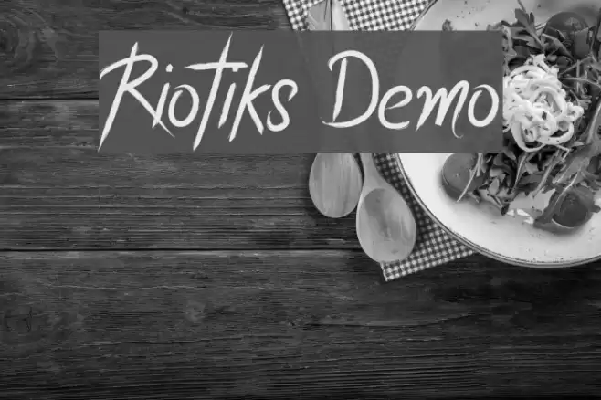 Riotiks Demo Font examples