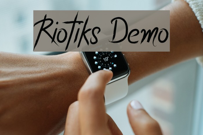 Riotiks Demo फ़ॉन्ट examples