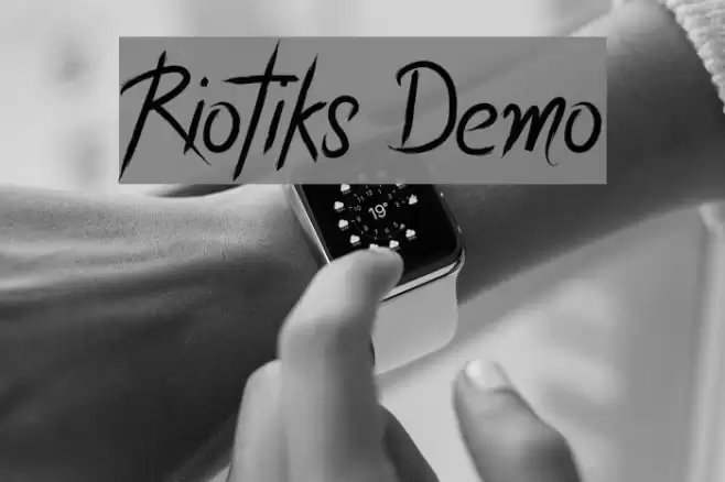 Riotiks Demo Font examples