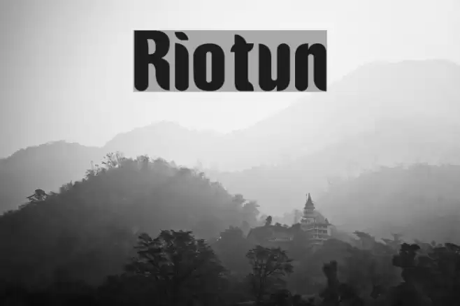 Riotun Font examples