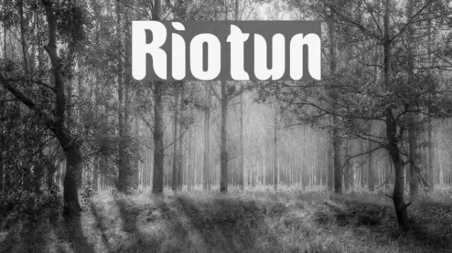 Riotun Font examples