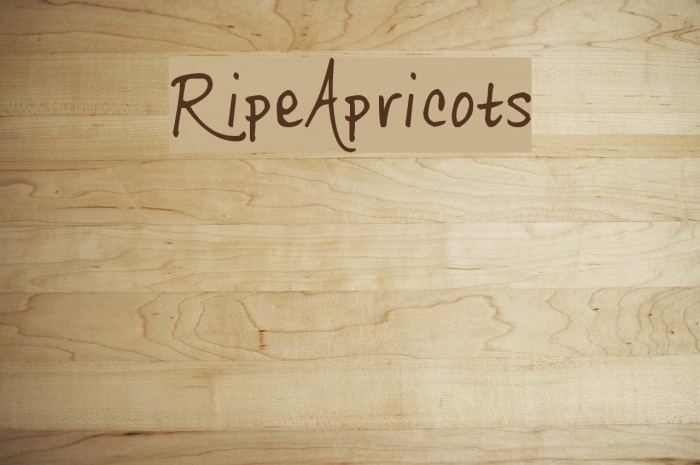 RipeApricots Font examples