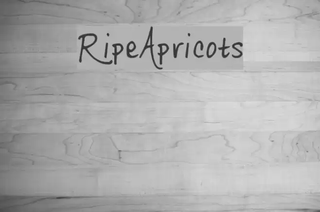 RipeApricots フォント examples