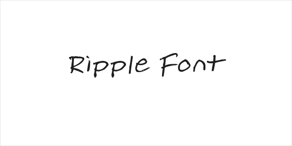 Ripple Font Logo