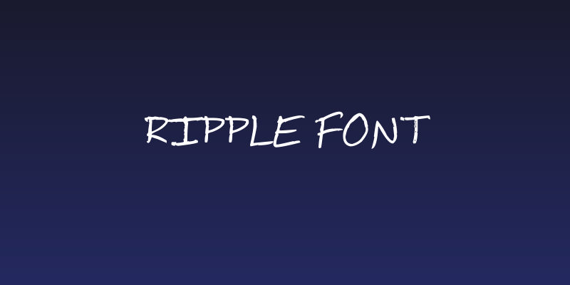 Ripple Font Social Header