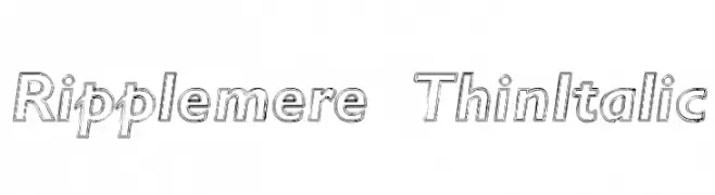 Ripplemere  ThinItalic  تنزيل الخطوط