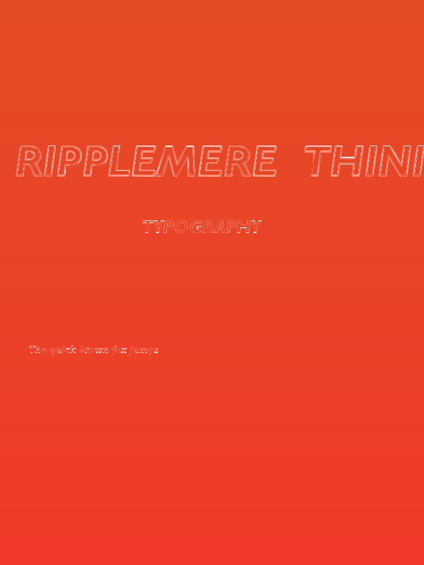 Ripplemere  ThinItalic Poster