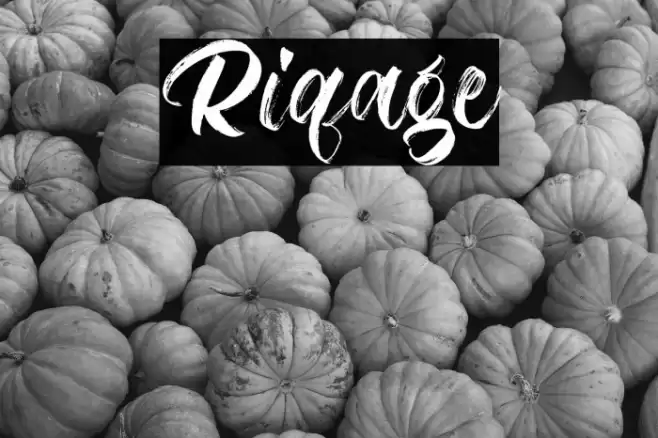 Riqage Font examples