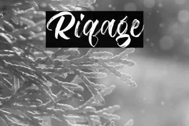 Riqage Font examples