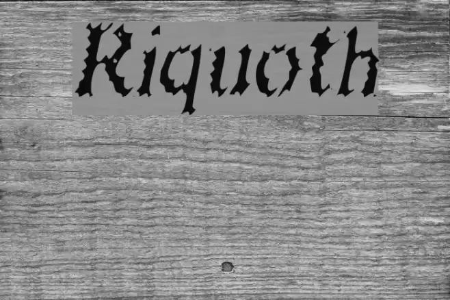 Riquoth Font examples