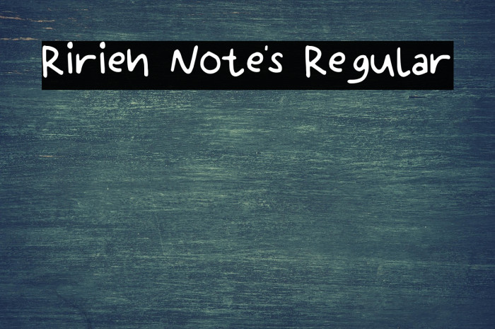 Ririen Note's Regular Example 3