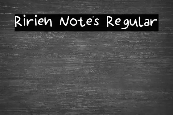 Ririen Note's Regular Font examples